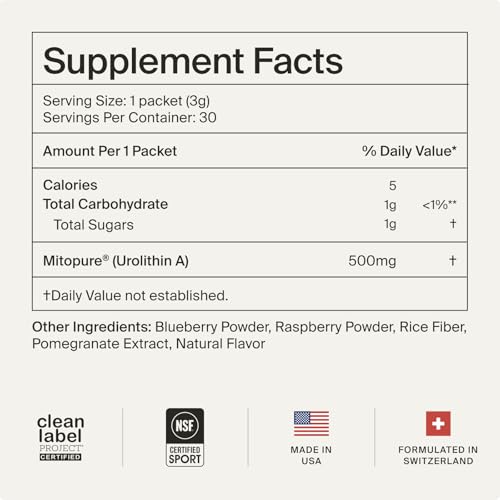 Image 2 of Timeline Mitopure Urolithin A Supplement Powder 500 MG