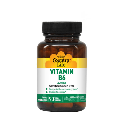 Country Life Vitamin B-6 200 MG 90 Caps