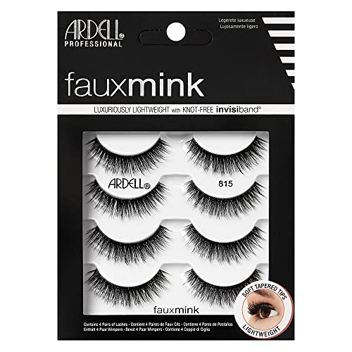 Image 2 of Black 815 / 4 pair (Pack of 1) for the product Ardell Faux Mink Lashes False Eyelashes