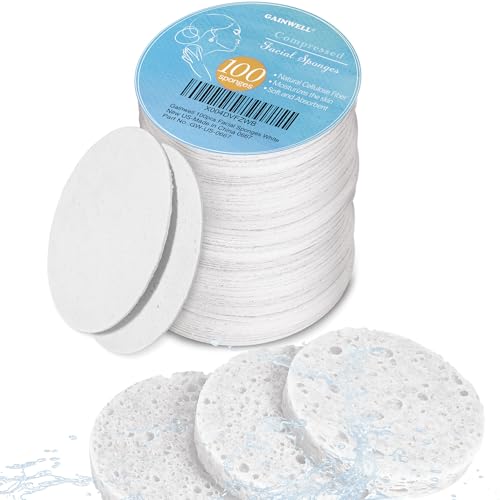 Image 14 of White / 100PCS for the product GAINWELL Compressed Facial Sponges