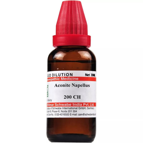 Image 1 of Default Title for the product Generic Willmar Schwabe India Homeopathic Aconite Napellus 200 CH 30ml