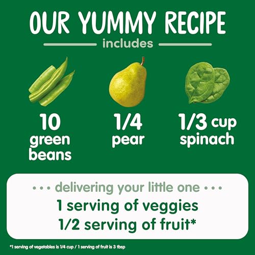 Image 4 of Happy Baby Clearly Crafted Stage 2 Green Beans Pears & Spinach 4oz (16)