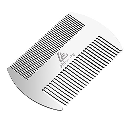 Image 1 of Stainless Steel Comb - Silver (1pcs) for the product AhfuLife Metal Hair&Beard Comb