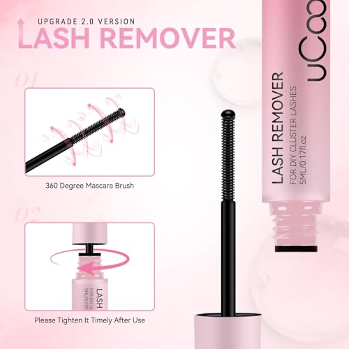 Image 2 of UCOOLME Lash Glue Remover for Lash Clusters Lash Bond Remover - Gentle Formula Eyelash Glue Remover for Sensitive Eyes (5ML)