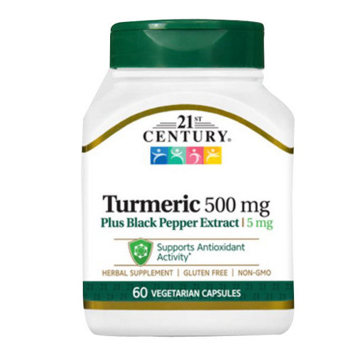 21st Century Turmeric With Balck Pepper 500 Mg 60 Caps