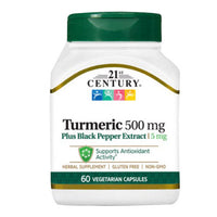 Thumbnail for 21st Century Turmeric With Balck Pepper 500 Mg 60 Caps