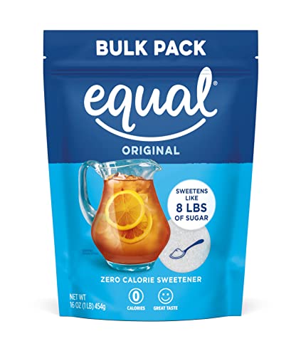 Image 2 of Original / 16 Ounce (Pack of 1) for the product Equal 0 Calorie Sweetener, Powdered Aspartame and Acesulfame-K Sweetener, 1 Pound Bulk Bag (Pack of 6)
