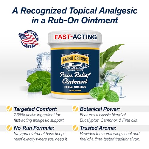 Image 3 of Amish Origins Pain Relief Ointment 1 oz Maximum Strength All Natural Discomfort Reliever