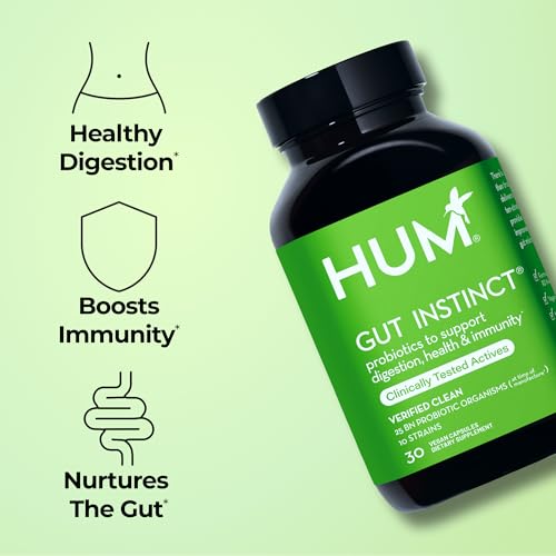 Image 3 of HUM Gut Instinct Daily Probiotic, Digestive & Immune Support, 30 Count