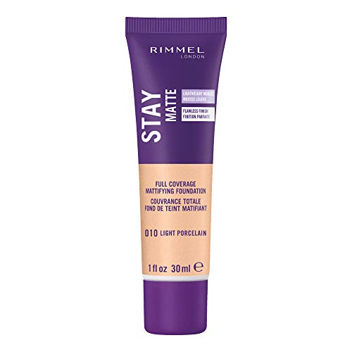 Image 7 of Light Porcelain / 1 Fl Oz (Pack of 1) for the product Rimmel Stay Matte Liquid Foundation