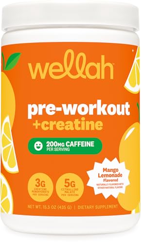 Image 7 of Mango Lemonade for the product Wellah Pre-Workout + Creatine Powder