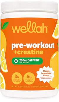 Thumbnail for Image 7 of Mango Lemonade for the product Wellah Pre-Workout + Creatine Powder
