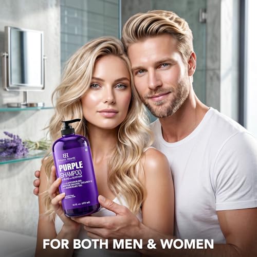 Image 4 of Botanic Hearth Tea Tree Shampoo, Vitamin C, Peppermint, Lavender and Rosemary Oil, Fights Dandruff and Dry Scalp (Purple)