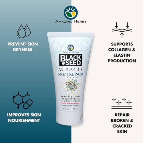 Image 3 of Amazing Herbs Black Seed Miracle Skin Repair Cream 6 Fl Oz