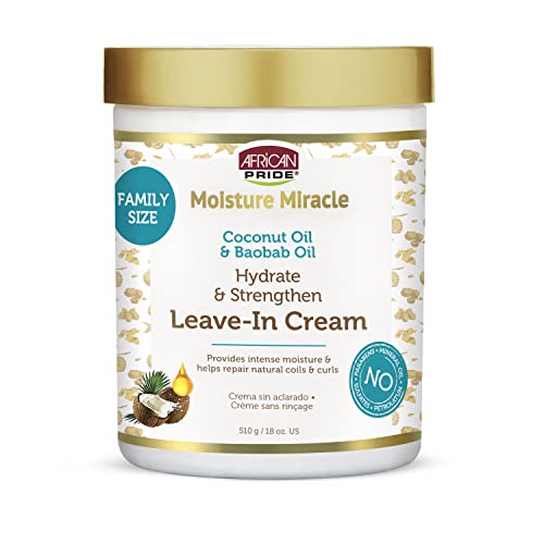 Image 1 of Coconut / 18 Ounce (Pack of 1) for the product African Pride Moisture Miracle Leave-In Cream
