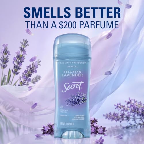 Image 5 of Secret Antiperspirant Deodorant for Women, Relaxing Lavender Scent, 3.4 oz