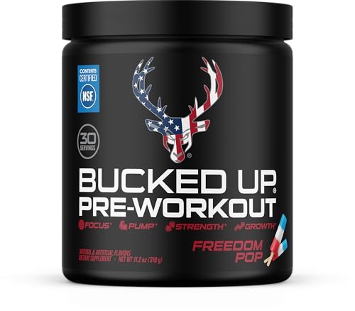 Image 1 of Default Title for the product Bucked Up Pre Workout Freedom Pop 30 Servings