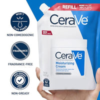 Thumbnail for Image 6 of CeraVe Moisturizing Cream, Face & Body Moisturizer, Dry Skin, 16oz Refill
