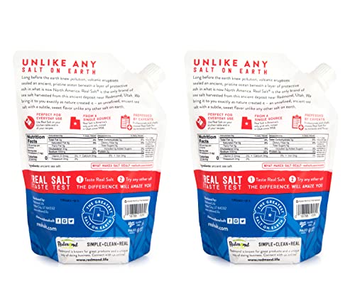 Image 2 of REDMOND Redmond Real Salt - Sea Salt, Gluten Free Fine, 26 Oz Pouch (2 Pack)