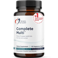 Thumbnail for Image 1 of Standard Packaging for the product Designs for Health Complete Multi, Folate Mineral Supplement, 120 Capsules