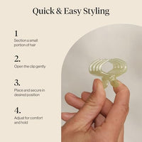 Thumbnail for Image 6 of Kitsch Small Hair Clips - Pearlized Cream & Butter Yellow, 8pc