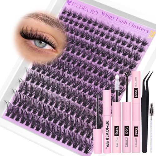 Image 1 of Default Title for the product EYDEVRO Wispy Lash Clusters Kit Natural Eyelash Clusters Kit with Remover