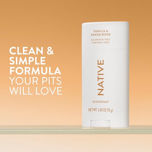Image 2 of Native Deodorant Contains Naturally Derived Ingredients, 72 Hour Odor Control, Deodorant for Women and Men, Aluminum Free, Vanilla & Sandalwood 2.65oz