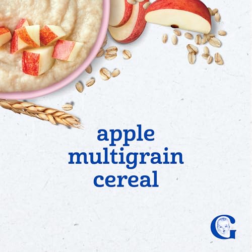 Image 3 of Gerber Stage 2 Multigrain Apple Cereal, 8 Oz, 5 Pack
