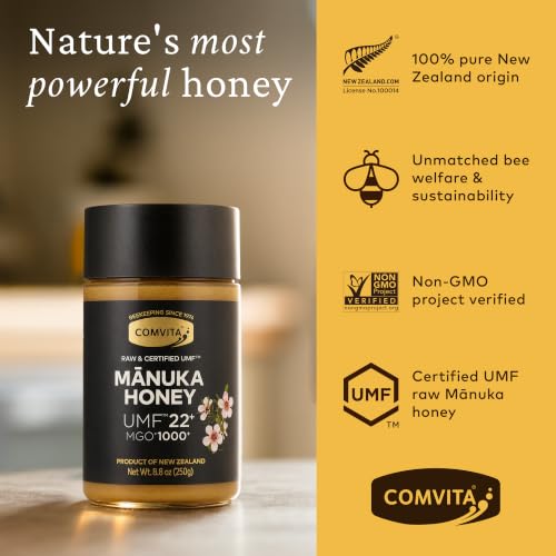Image 2 of COMVITA Manuka Honey UMF 22+ (MGO 1000+), Raw, Monofloral - 8.8 Oz (2-Pack)