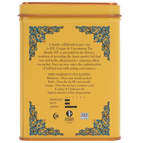 Image 4 of Harney & Sons Master Yellow & Blue Tea Tin - Herbal Blend of Chamomile, Lavender, and Cornflowers - 0.9 Ounces, 20 Sachets 1 Pack