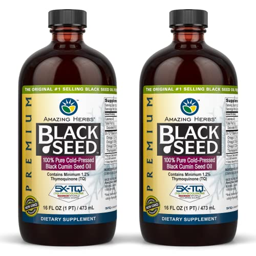 Image 6 of 16 Fl Oz (Pack of 2) for the product Amazing Herbs Premium Black Seed Oil