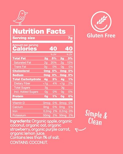 Image 2 of Amara Breakfast Oat Melts - Organic Toddler Snack - Single Serve Fiber-Packed Oat Bites with Real Fruit, No Added Sugar, Quick Dissolving, Strawberry - 12 Pack