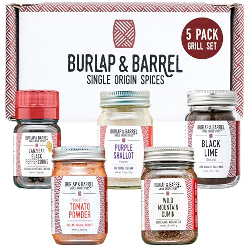 Image 1 of Default Title for the product Burlap & Barrel BBQ Rub & Seasoning Gift Set – 5 Jars of Single-Origin Spices