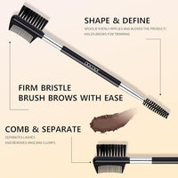 Thumbnail for Image 3 of docolor 3 Head Eyebrow Eyelash Shaper Eyelash Comb Double Head Brush Makeup Grooming Tool