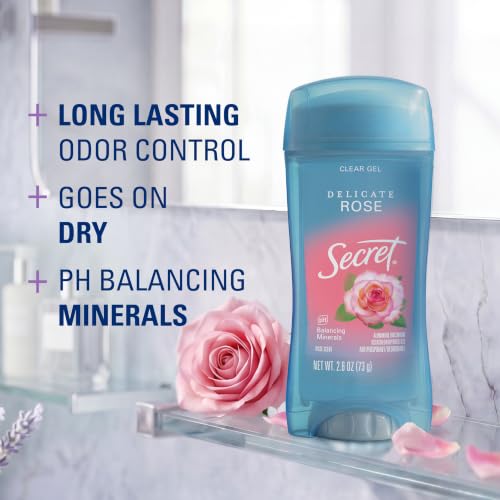 Image 2 of Secret Antiperspirant Deodorant for Women, Delicate Rose Scent, 2.6 oz