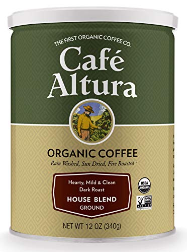 Image 1 of Default Title for the product Cafe Altura Ground Organic Coffee, House Blend, 12 oz Can (Pack of 3)