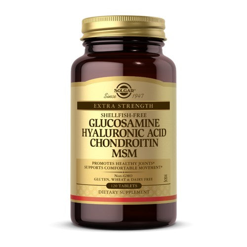 Solgar Glucosamine Hyaluronic Acid Chondroitin MSM-Shellfish-Free Tablets Shellfish-Free 120 Tabs