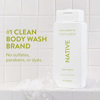 Thumbnail for Image 2 of Native Clean Body Wash Aloe & Green Tea Scent 18 fl oz