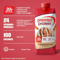 Thumbnail for Image 3 of Premier Protein 30g High Protein Shake, Cinnamon Roll, 4 Pack