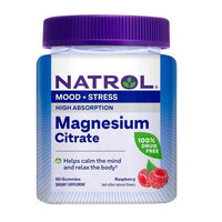 Thumbnail for Natrol Magnesium Citrate Dietary Supplement Raspberry Gummies 60 Count
