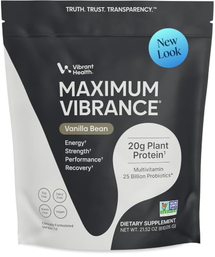 Image 1 of Vanilla Bean / 1.36 Pound (Pack of 1) for the product Vibrant Health Maximum Vibrance Vegan Meal Shake Vanilla 15 Servings