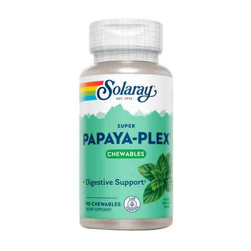 Solaray Super Papaya-Plex Fresh Mint 90 Chews
