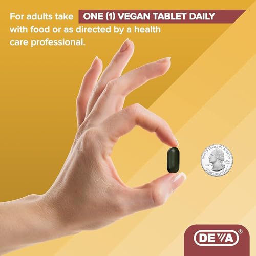 Image 6 of DEVA Vegan Multivitamin & Mineral Supplement with Iron 2-Pack, 90 Coated Tablets Each