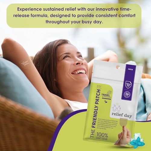 Image 6 of The Friendly Patch CO. Relief Day Patch - Arnica, White Willow Bark, Saffron & Peppermint for Soreness and discomfort for Women and Men