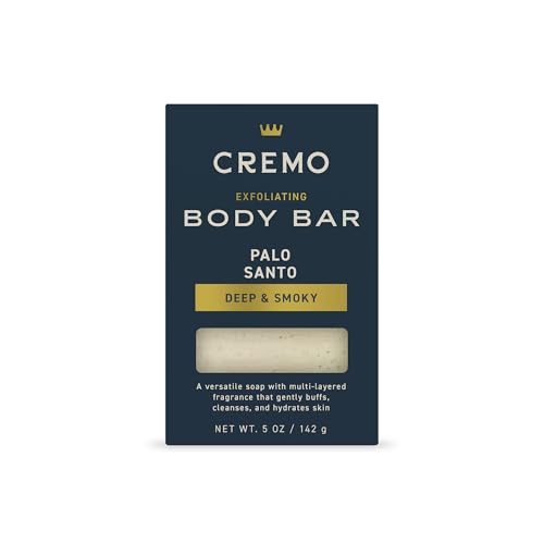 Image 1 of Default Title for the product Cremo Exfoliating Body Bar Soap for Men, Palo Santo Scent, 5 oz