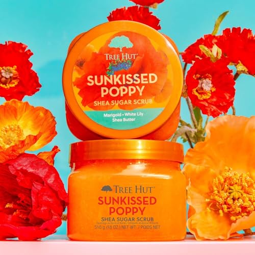 Image 5 of Tree Hut Sunkissed Poppy Body Scrub, Exfoliating Sugar Scrub, Vegan, 18 Oz
