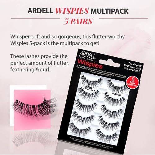 Image 2 of Ardell False Eyelashes Wispy Lashes, Black, 2 Pack