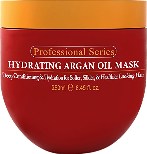 Image 1 of 8.45 Fl Oz (Pack of 1) for the product Arvazallia Hydrating Argan Oil Hair Mask & Deep Conditioner For Dry Hair 8.45 oz Jar