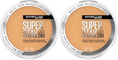 Image 26 of SUPERSTAY POWDER 332 / 0.21 Ounce (Pack of 2) for the product MAYBELLINE Super Stay Up To 24HR Hybrid Powder-Foundation