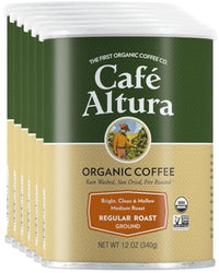 Thumbnail for Image 1 of Default Title for the product Cafe Altura Ground Organic Coffee, Regular Roast, 12 oz Can (Pack of 6)